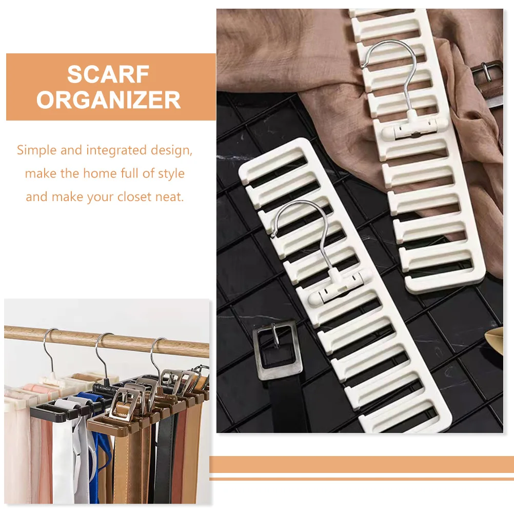 

3Pcs Multi-Purpose Scarf Hanger Belt Closet Organizer Simple Design Home Storage Belt Hanger for Closet