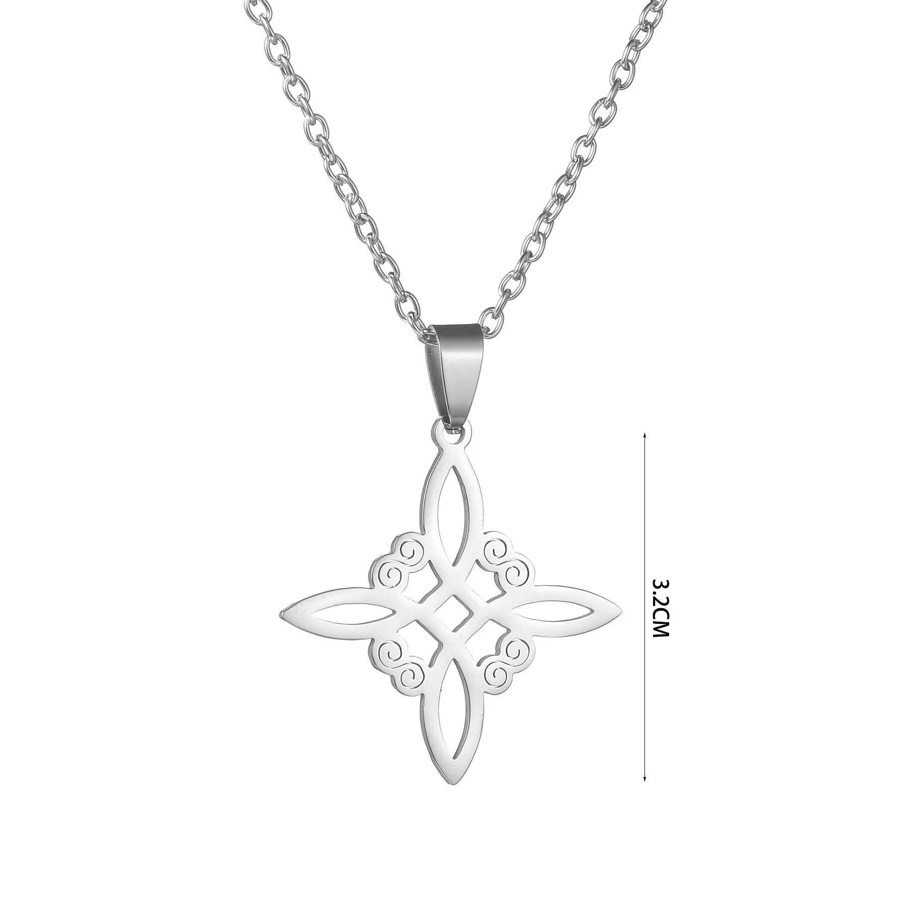 Angel Seal Archangel Metatron Metal Necklace Moon Pendant Yoga Bat Dragon Stainless Steel Pendant Jewelry image 5