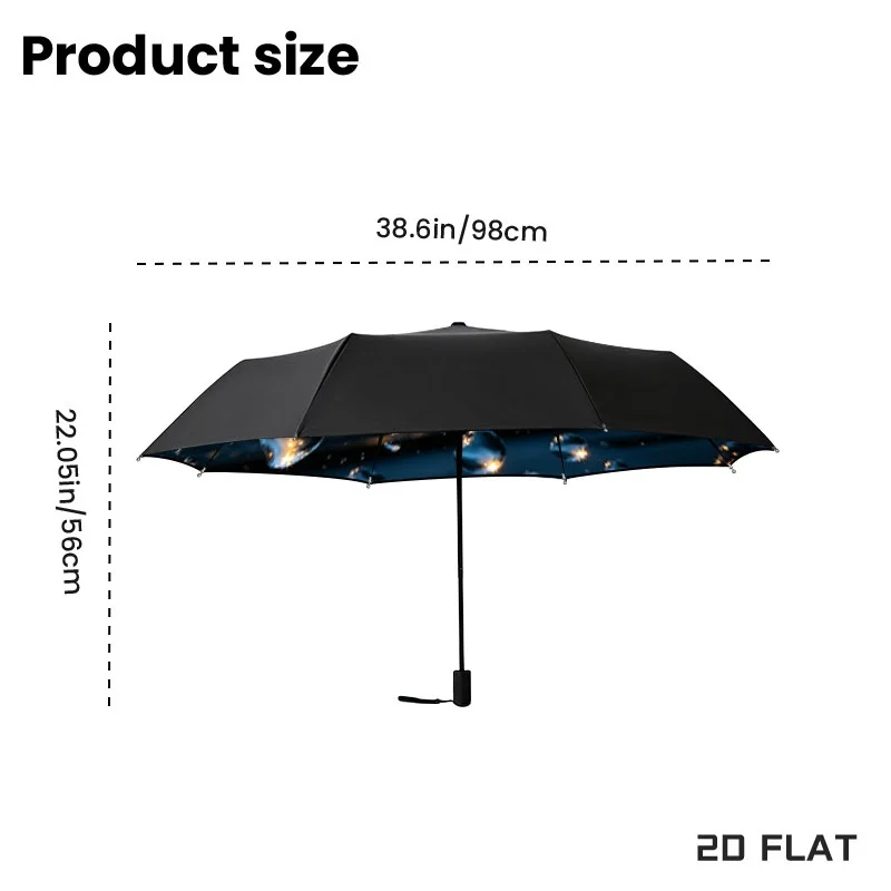 Customized Folding Umbrella 8-bone Automatic Umbrella Umbrella with Customizable Internal Printing Sunshade and Rain Shelter