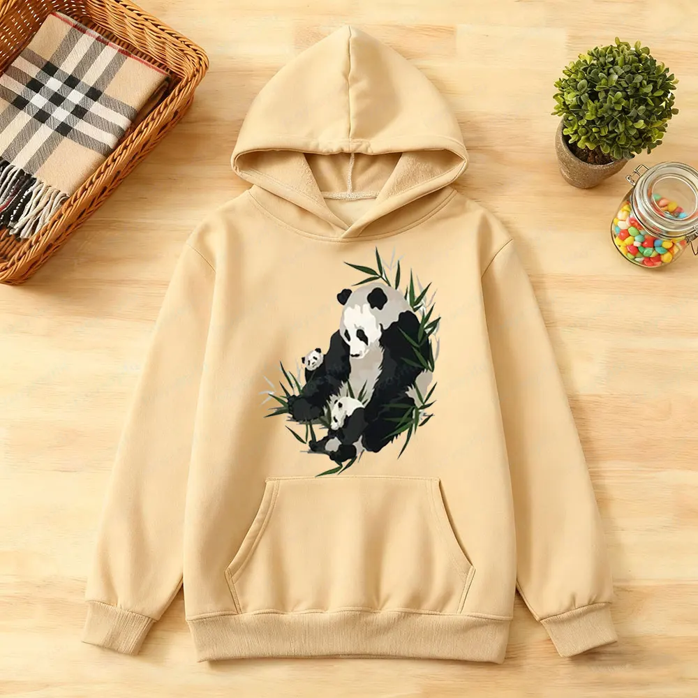خمر 90s الباندا البلوز الحيوان الفن طباعة هوديس الباندا عاشق هدية الملابس الرجال النساء الحياة اليومية غير رسمية الخريف الشتاء الملابس