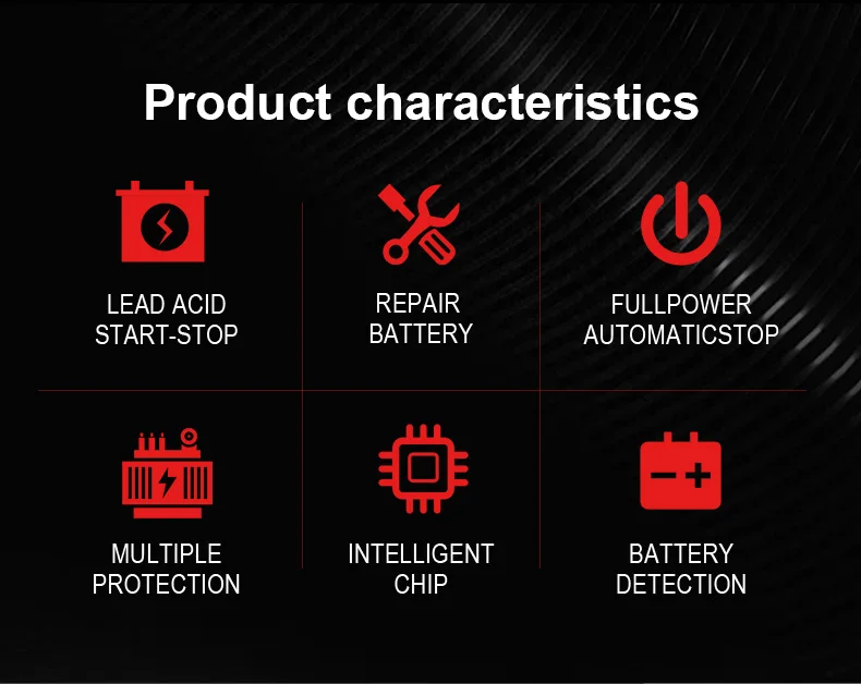 12V 15A 8A Auto- und Motorrad-Smart-Batterieladegerät für Lifepo4 Blei-Säure AGM Digital-Touchscreen Lithium-Eisenphosphat-Ladegerät – Detail 26
