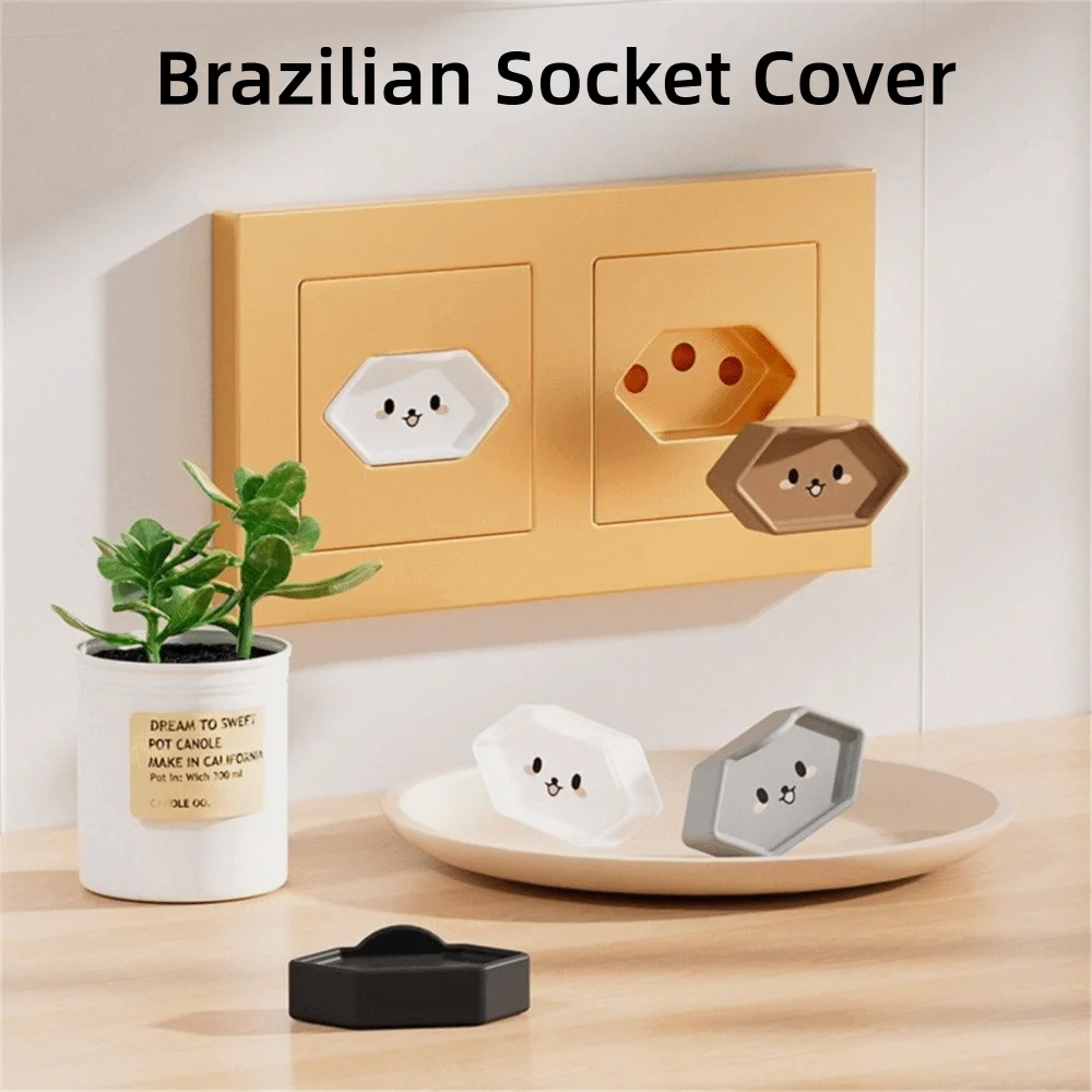 1pcs New Brazil Spain Italy Protection Cover 2 Phase 2 Hole Silicone Power Protection Protective Cover Safety Protection
