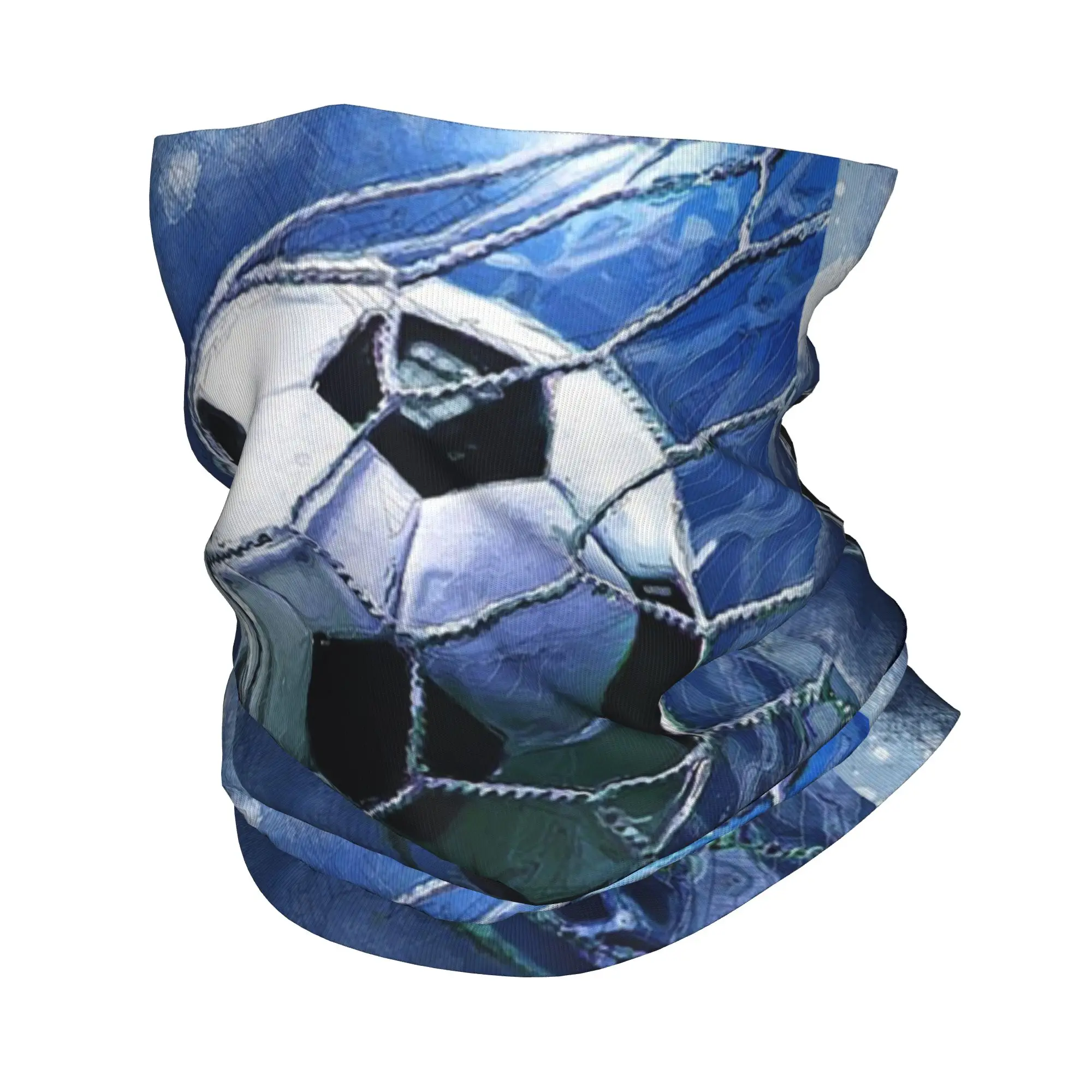 Football watercolor sport art #football #soccer Bandana Neck Gaiter Printed Wrap Scarf Headwear Hiking Fishing For Men Women