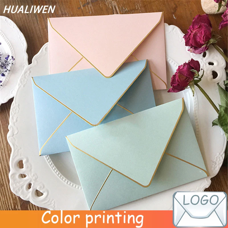 10 pcs/lot Macaron Candy Color Pearlescent Paper Envelope For Wedding Party Invitation Greeting Cards Gift Envelopes Customized