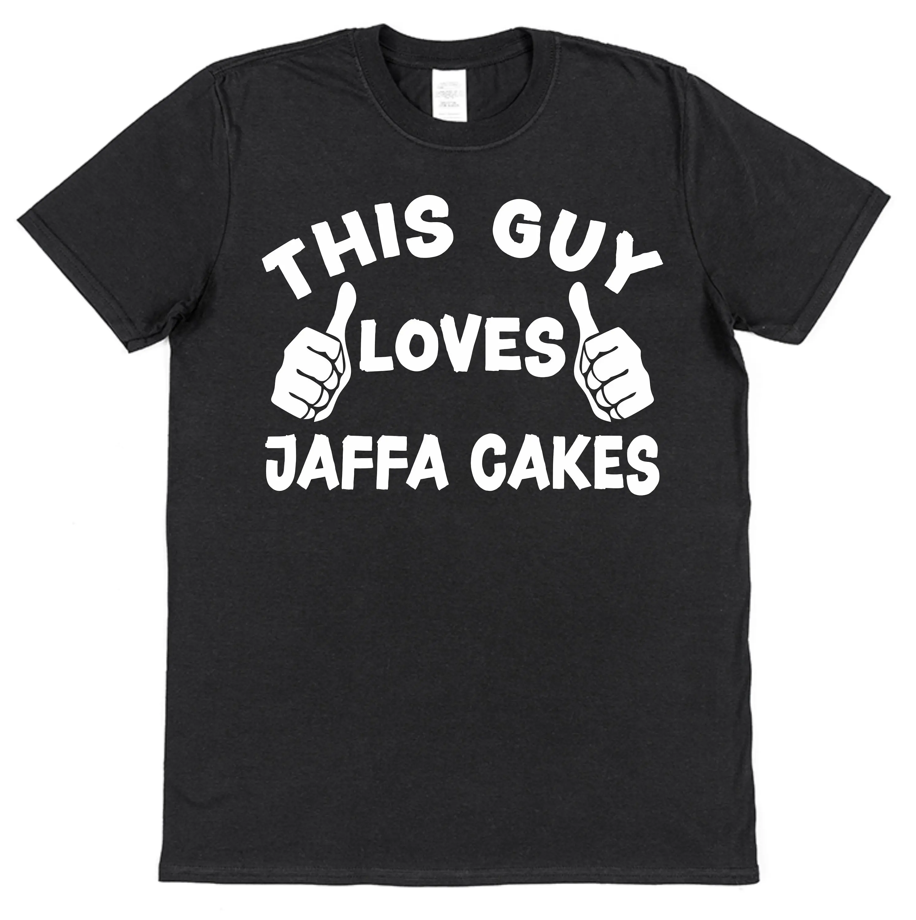 This Guy OR Girl Loves Jaffa Cakes T Shirt for Adults Children Retro Biscuit British Food Lover New Cotton Orange Biscuits