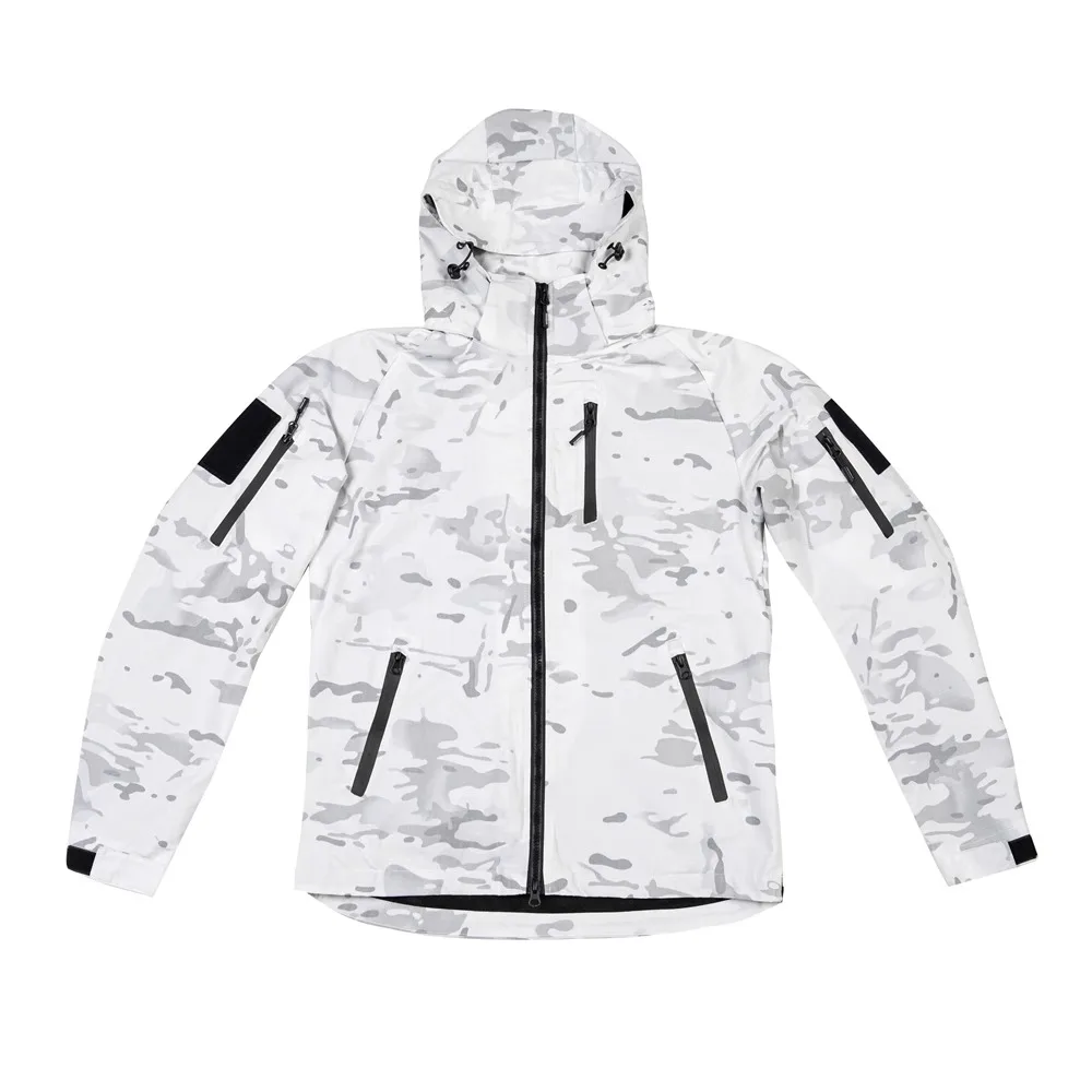 Polyester Cotton MCAP Snow Camouflage White Coat Jacket Outdoor Sport Commuting Spring And Autumn Men And Women Tactical Top