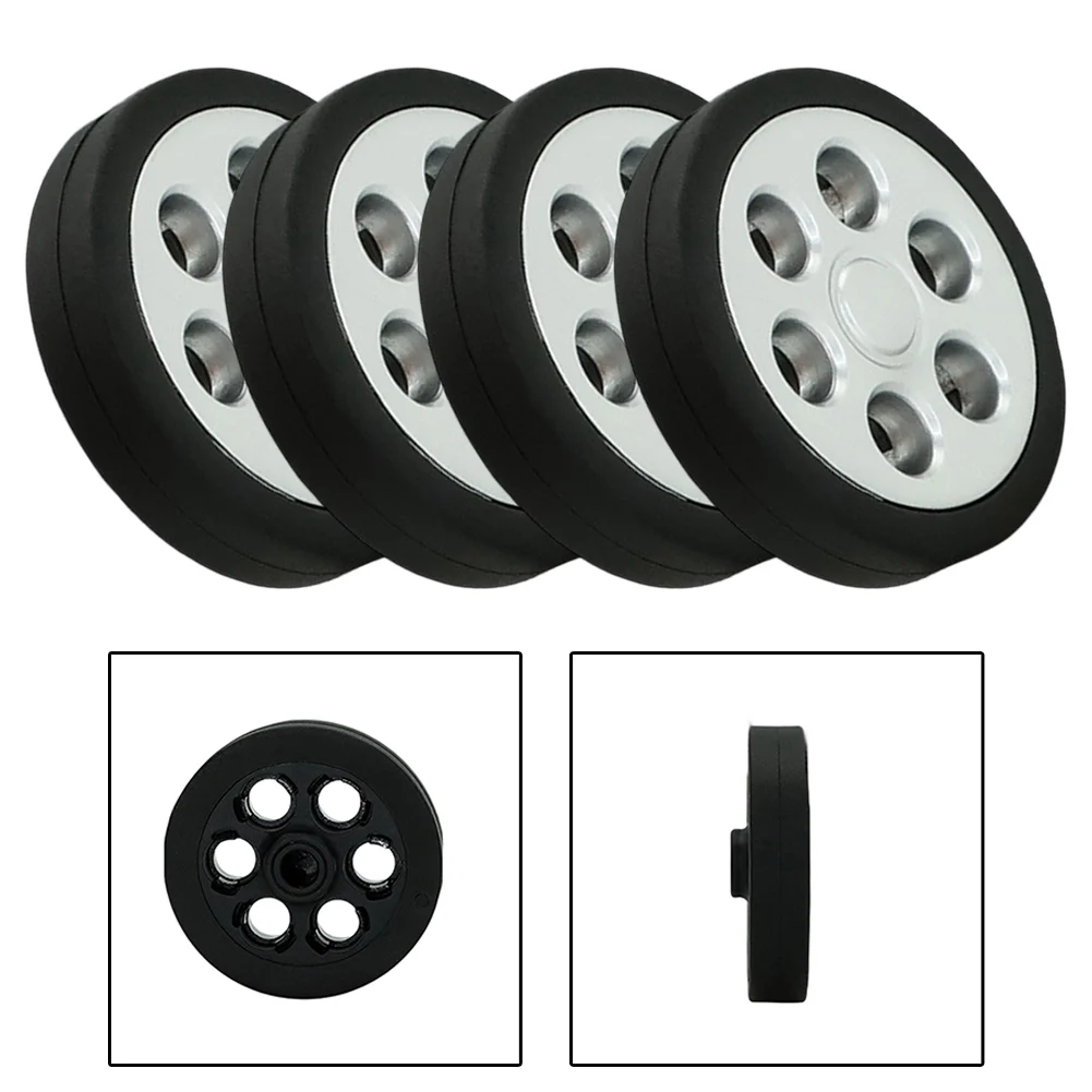 4pcs Suitcase Replacement Wheels Strong Load-bearing Capacity Wear-resistant Most Damaged Wheels Rubber Worn Casters