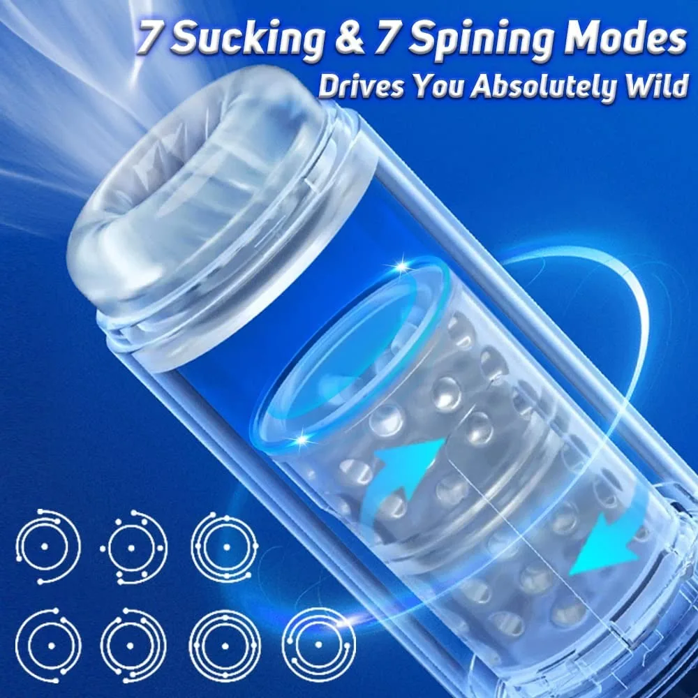 Automatic Male Sucking Masturbator Cup Masturbation Toys Vagina for Men Sex Products Heated Vibrator Blowjob Machine Adult Goods