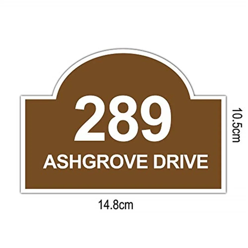 4X ملصقات أرقام صندوق الهولي الشخصية رقم المنزل اسم الشارع نمط ألوان متعددة مخصصة #3