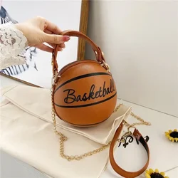 2024 New Network Red Personality Fun Pink Ins Versatile Chain Football Basketball Shoulder Bag