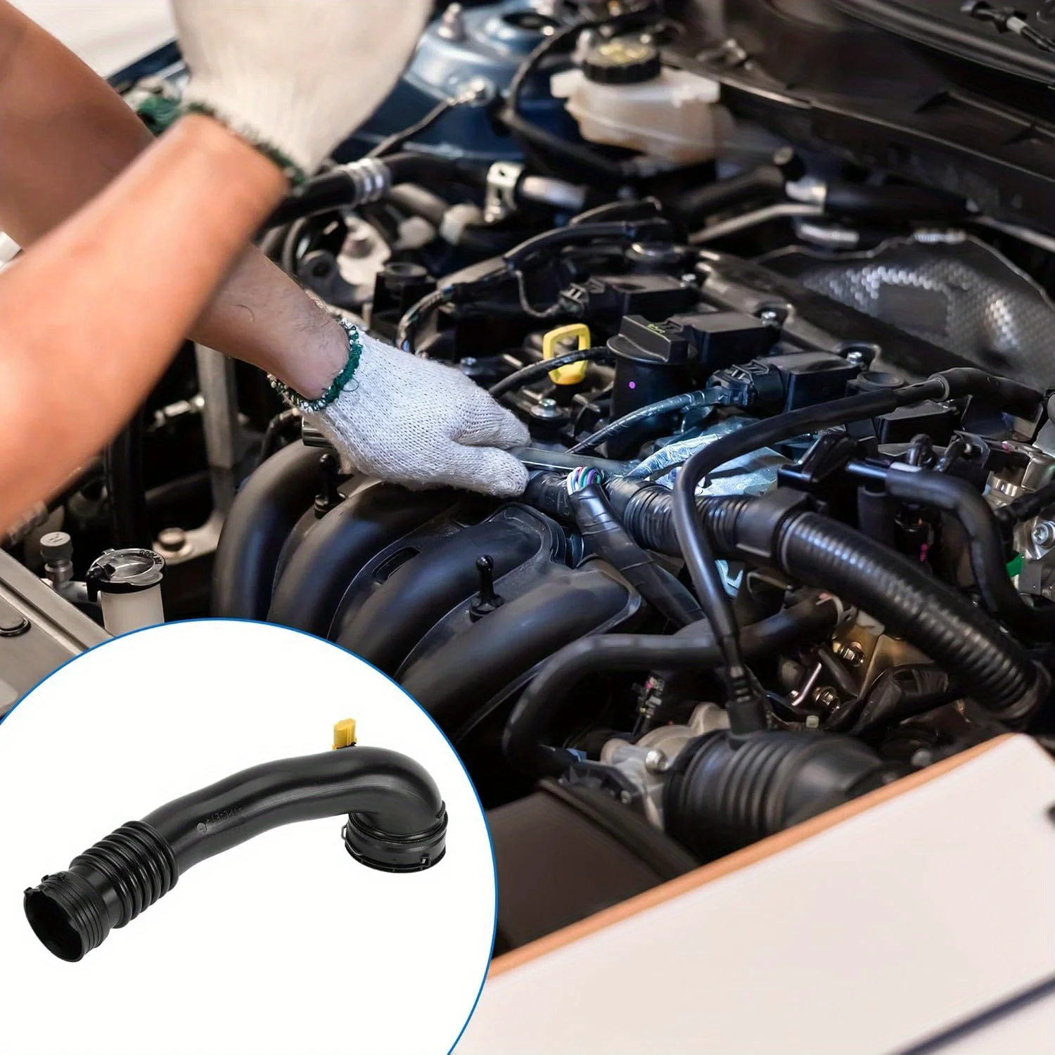 

Air Intake Hose with Sensor Air Turbo Induction Pipe, No.13717609810 for BMW 740Li 740 3.0L L6 2011-2012