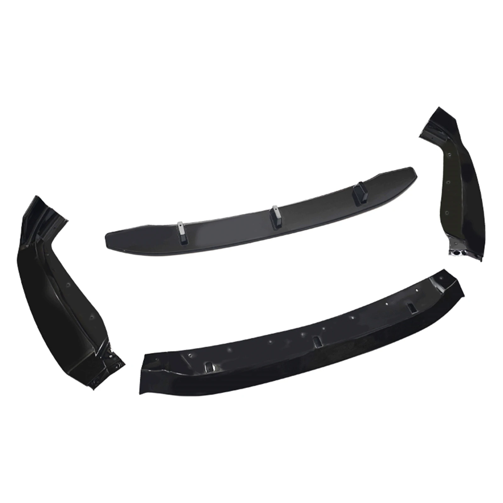 Front Bumper Spoiler Lip For BMW X6 F16 30d 35i 40d M50i M50d M Sport 2015-2019 Gloss Black Lower Body Protector Kit Splitter