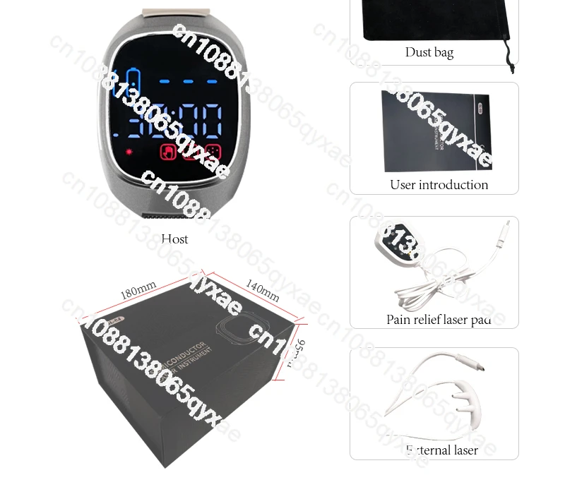 Lllt Red Light Cold Laser Therapy Wrist Medical Smart Watch for Diabetic Treatment Reduce High Blood Pressure Apparatus