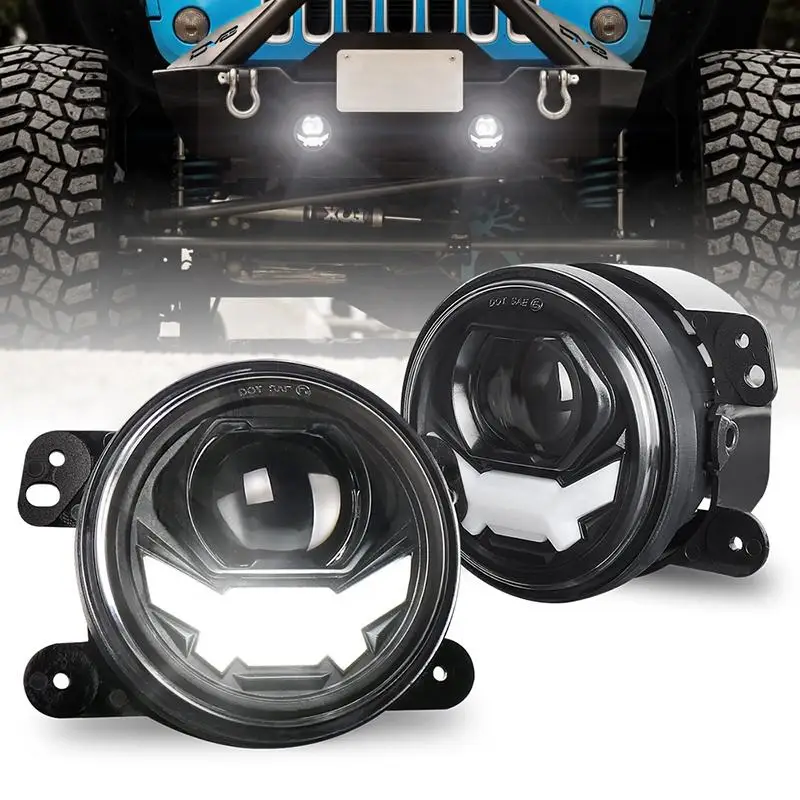 OVOVS 4 Inch LED Laser Fog Light 12V 24V Waterproof White DRL Driving Lamp for Jeep Wrangler JK Dodge Hummer Land Rover