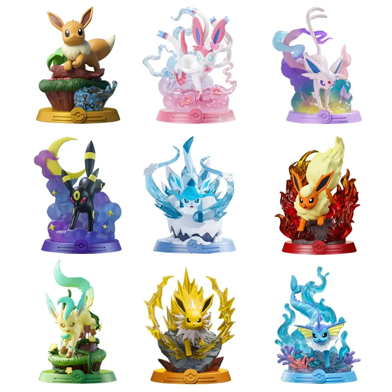 9 Style Pokemon Figures Eeveelution Espeon Sylveon Glaceon Leafeon Vaporeon Umbreon Flareon Anime Figure Pocket Monster Toy