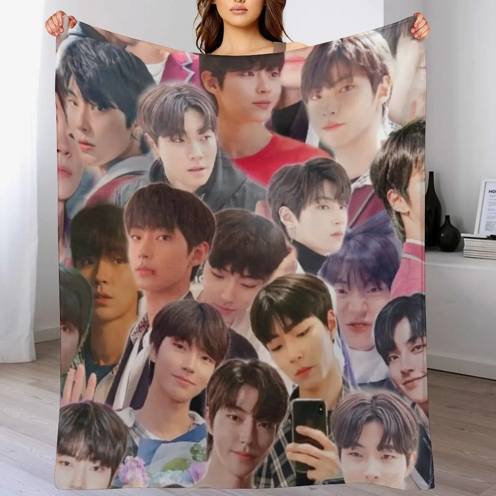 

Hwang In-yeop collage Throw Blanket Spring Fall Cozy Throw Blanket for Couch