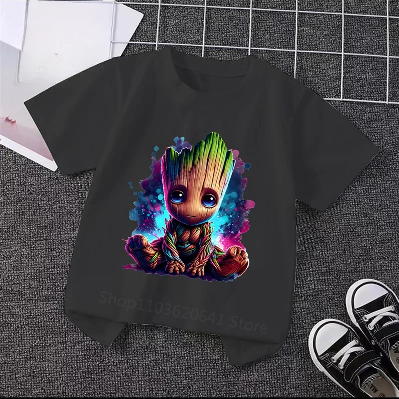 Groovy Groot 2024 T-Shirt - Disney\'S Galactic Guardian In Cute Cartoon Style Ideal For Boys & Girls Ages 3-14 Summer Casual Cool