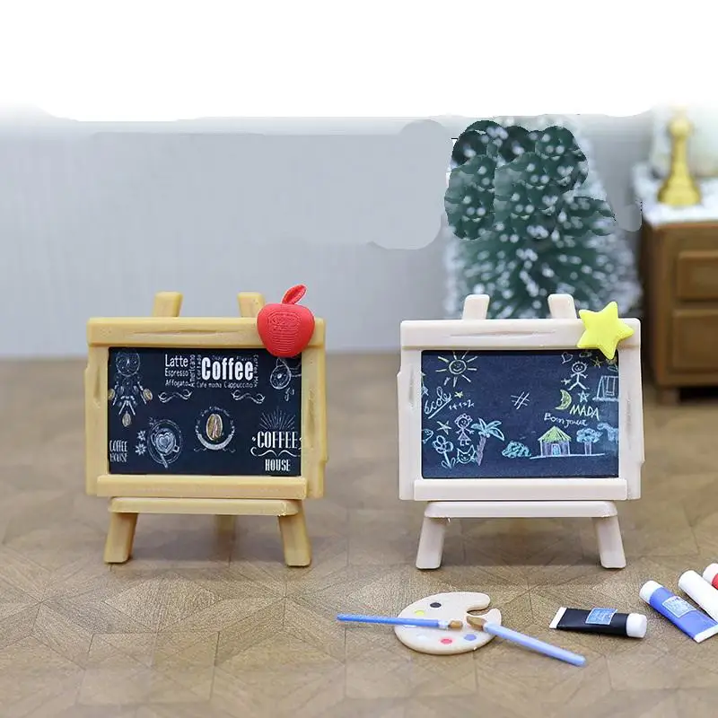 1 مجموعة دمية مصغرة مقهى لافتة لوحة اللوحة لوحة نموذج لتقوم بها بنفسك دمية المطبخ ديكور المنزل اللعب