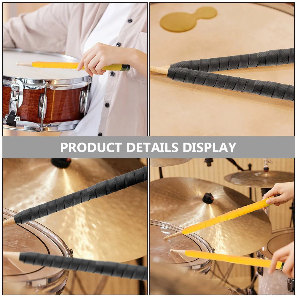 Drumstick Sweat Bands 4Pcs Anti Slip Absorbent Grip Wrap Tape for Drummers Percussion Accessories
