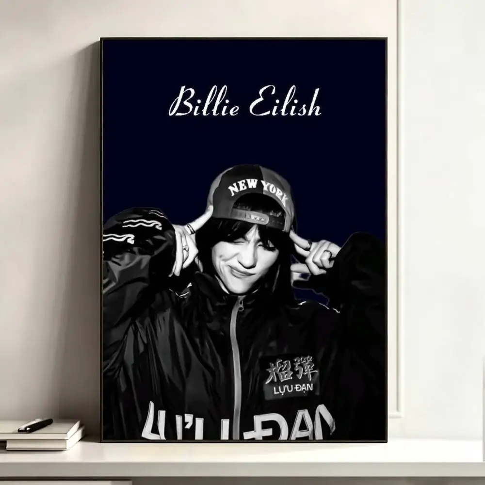 Dark Princess Billie Eilish Poster Waterproof Wall Art Sticker For Bar Living Room Vintage Decor