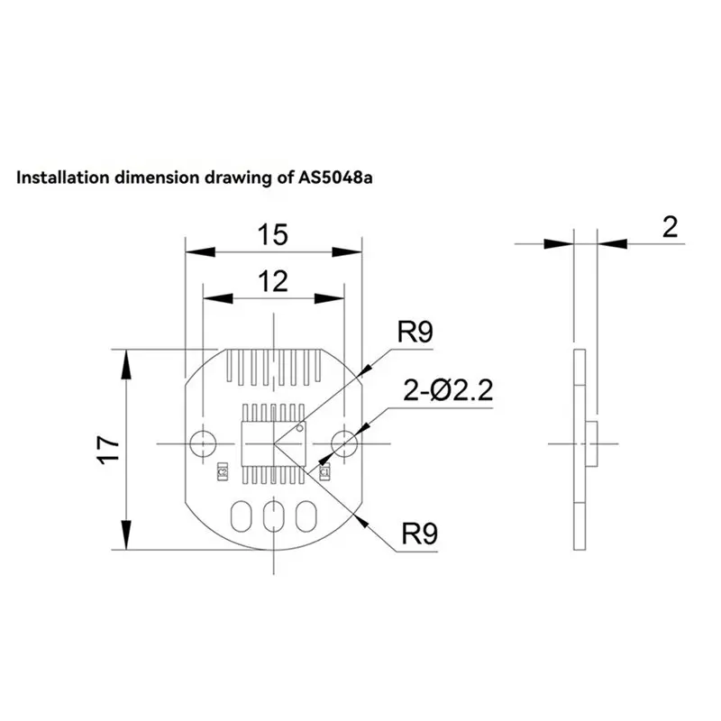 【RECOMENDAR】2X AS5048A Encoder Magnetik Antarmuka PWM/SPI Presisi Tinggi 14 Bit Motor Tanpa Sikat Encoder AS5048A