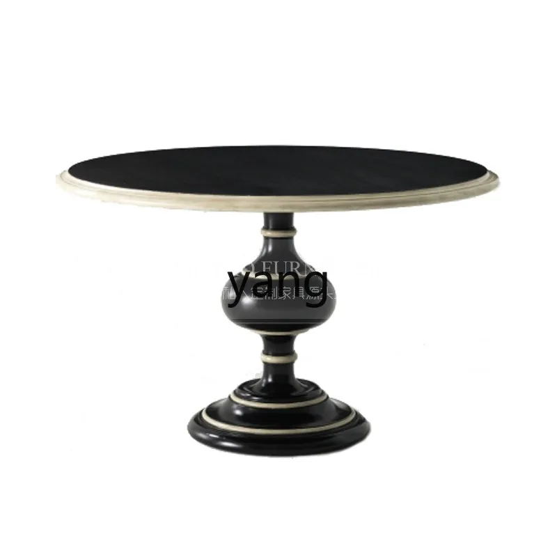 

LTT American retro solid wood balcony side table sofa side table light luxury small coffee table