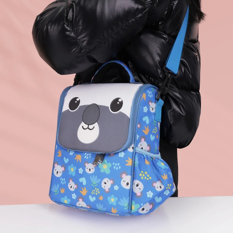 Children's Cartoon Portable Square Lunch Bag Ice Bag Student Insulation Meal Bag Traveing Outdoor Picnics Single Shouder Bag