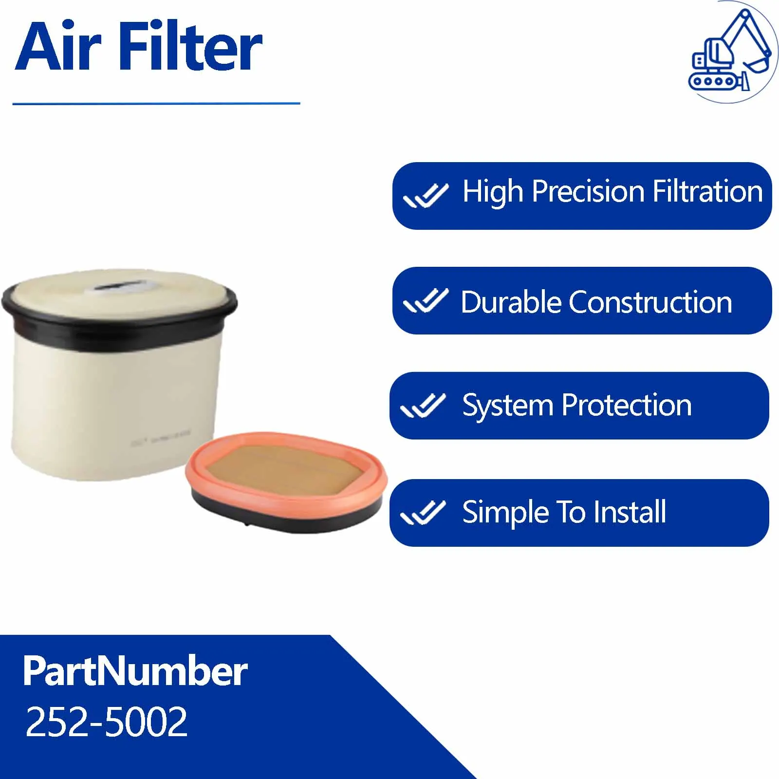Air Filter 293-4053 For Caterpillar M315D2 M320E Crawler Excavators