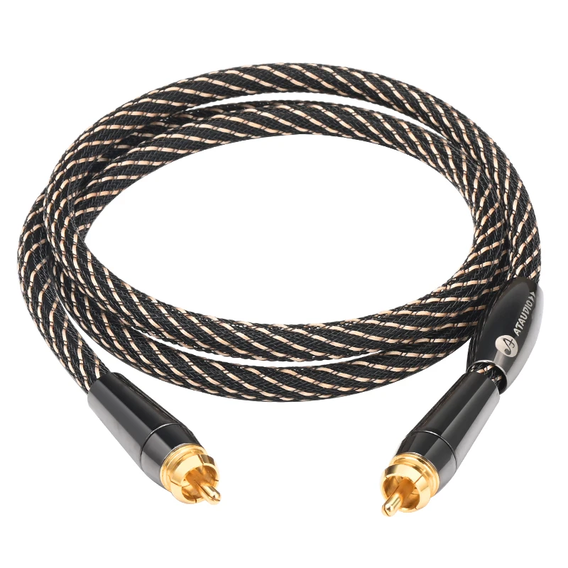 Ataudio HiFi RCA Coaxial Audio Cable Hi-End Rca to Rca Male SPDIF Digital Coaxial Cable for DVD Projector TV Speaker Amplifier