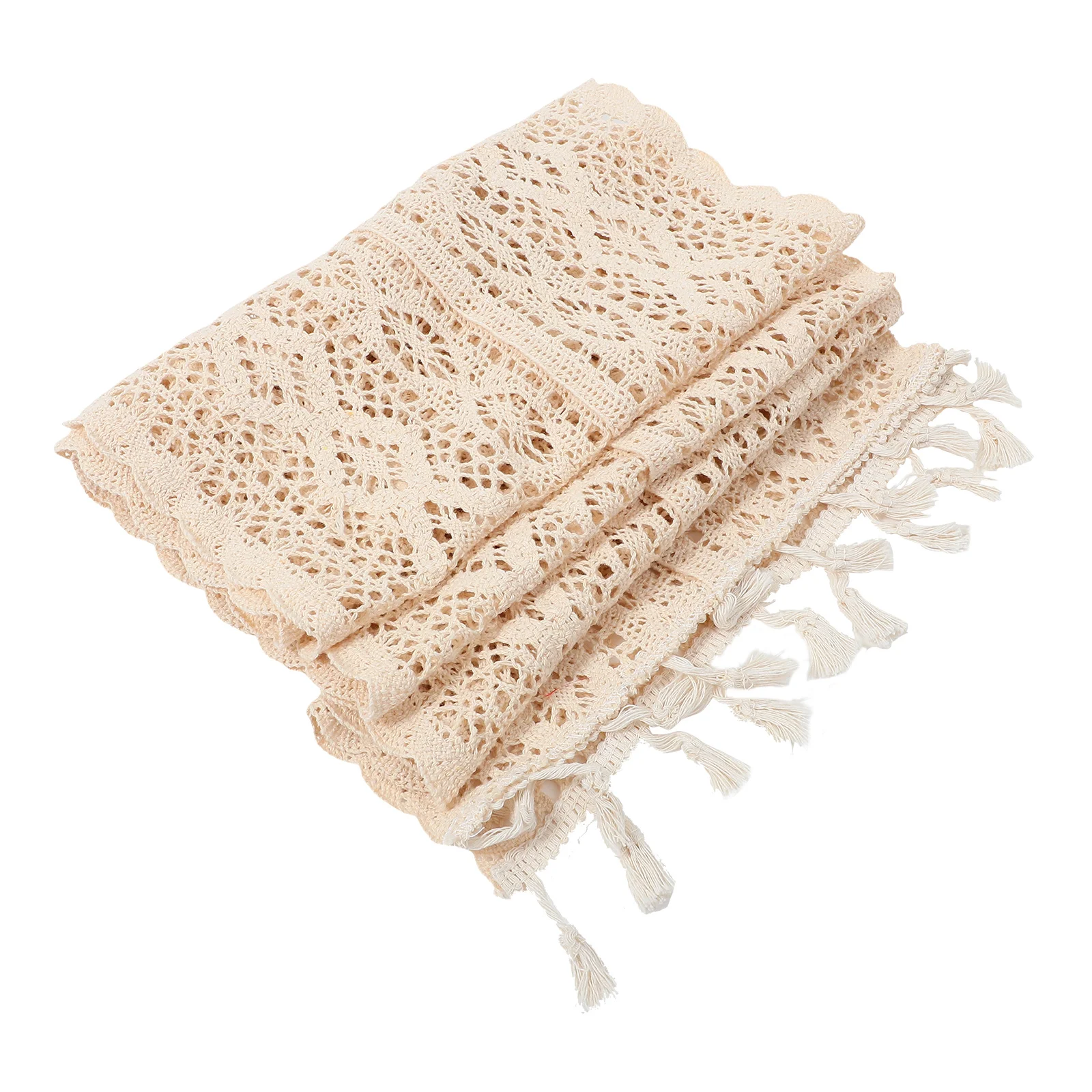 

Lace Cotton Woven Fringe Christmas Lace Table Flag Hollow Wedding Christmas Decoration Home Table Runner Hotel