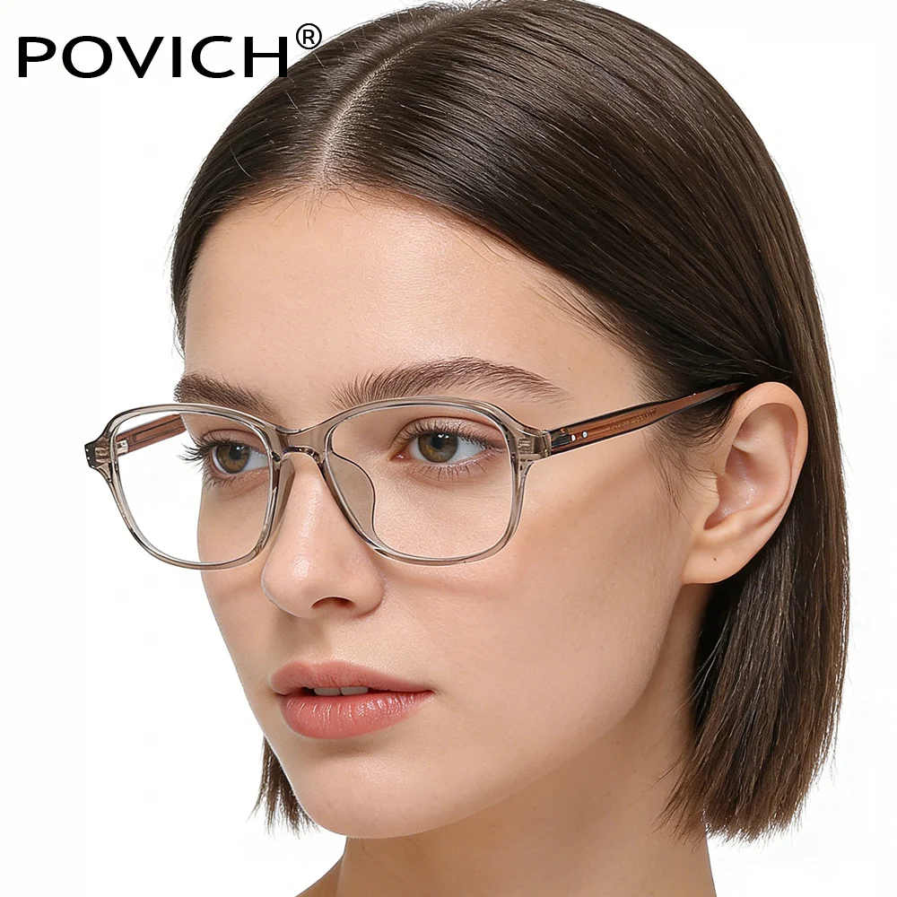 

New Prescription Glasses Women Men TR90 Wide Frame Eyewear Aspherical Recipe Myopia Hyperopia Reading Clear Lenses