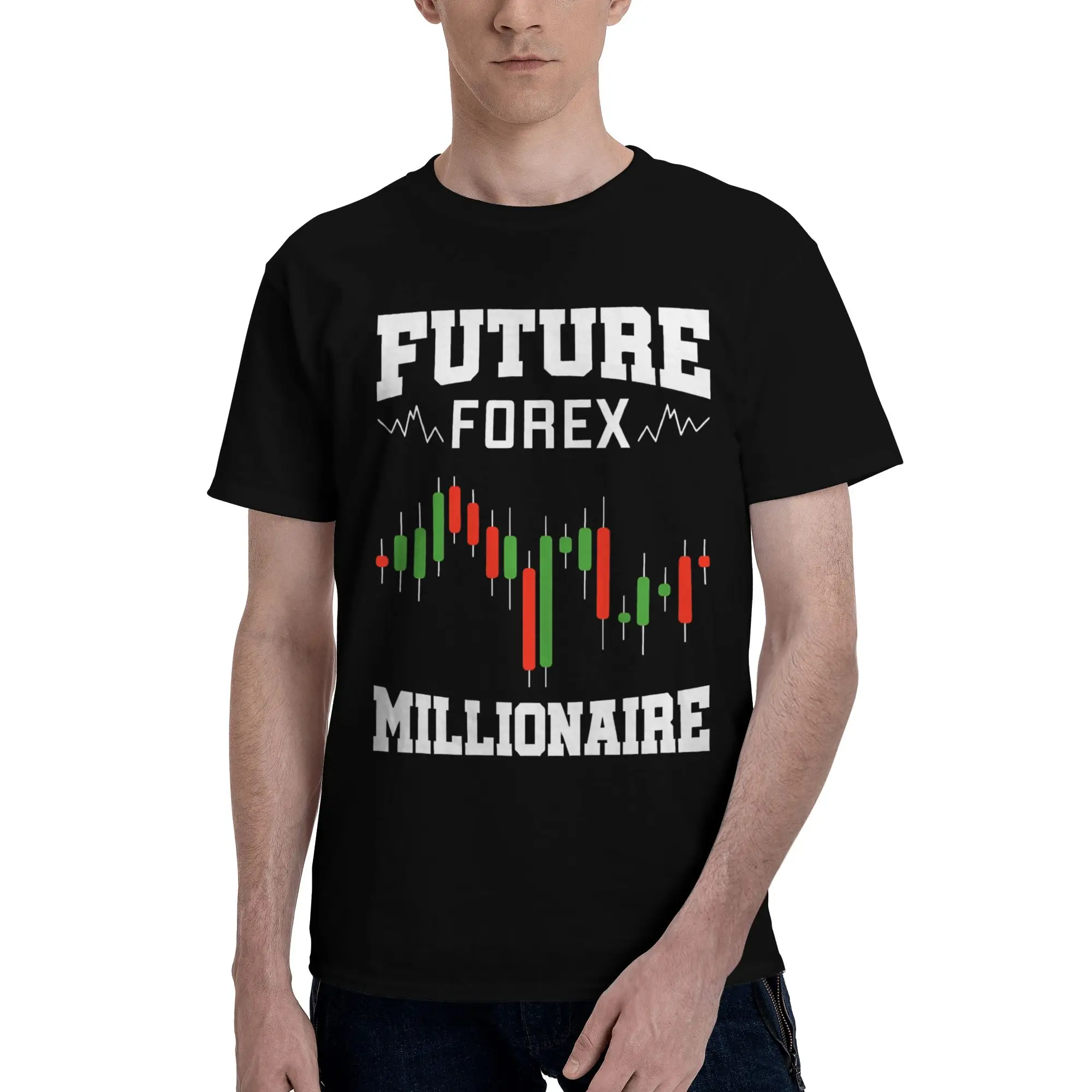 Future Forex Millionaire Chart Tee Shirt for Men Women Printed T Shirts  Cotton Clothing