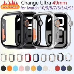 Protector Case+Glass For Apple Watch 11 10 46mm 42mm 9 8 7 45/41mm Change Ultra 3/2/1 49mm Bumper Cove iWatch 6 5 4 SE 44mm 40mm