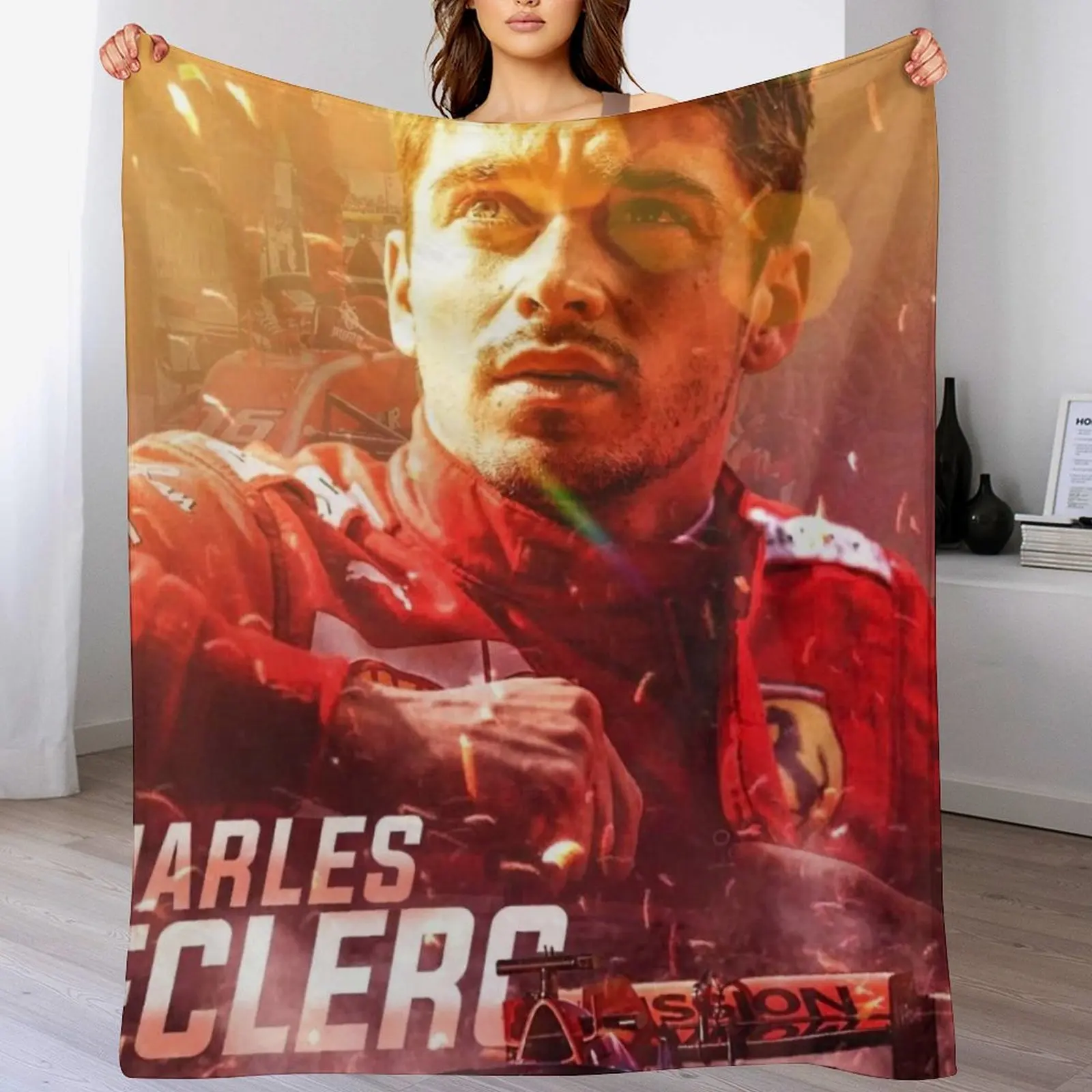 

Charles Leclerc Throw Blanket