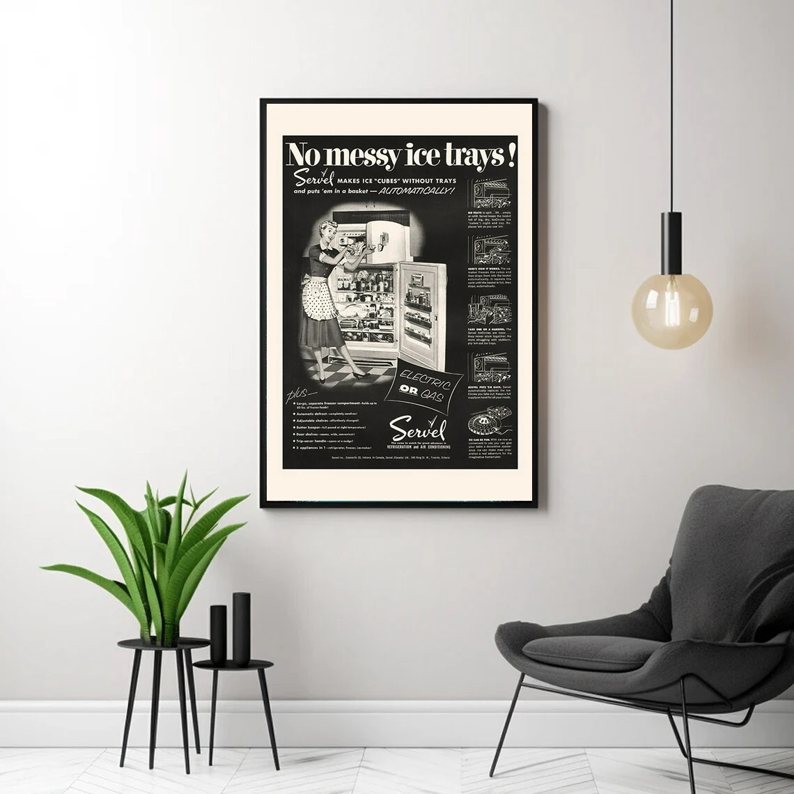 Retro B&W Kitchen A… - image