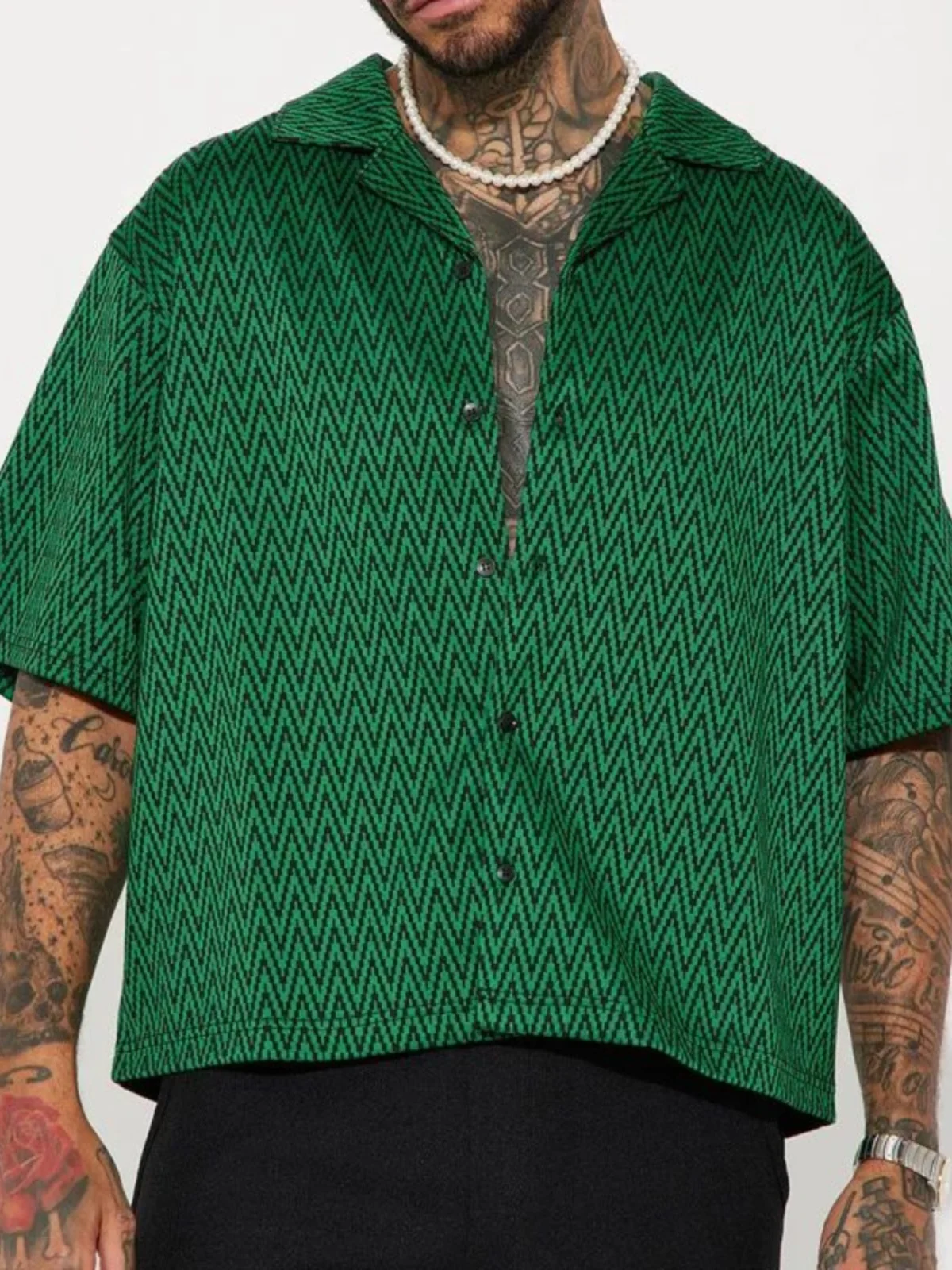 Col imprimé pour hommes ort Sve irt coupe ajustée en Fiber de Polyester été Faion décontracté irt jeunesse ular Sle bouton fermeture