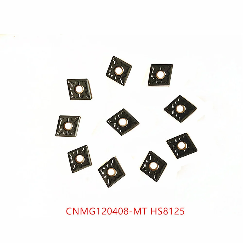 10PCS CNMG120404 CNMG120408 CNMG120412-MT HS8125  CNC Lathe Cutting Carbide Insert Turning Insert For Steel Parts