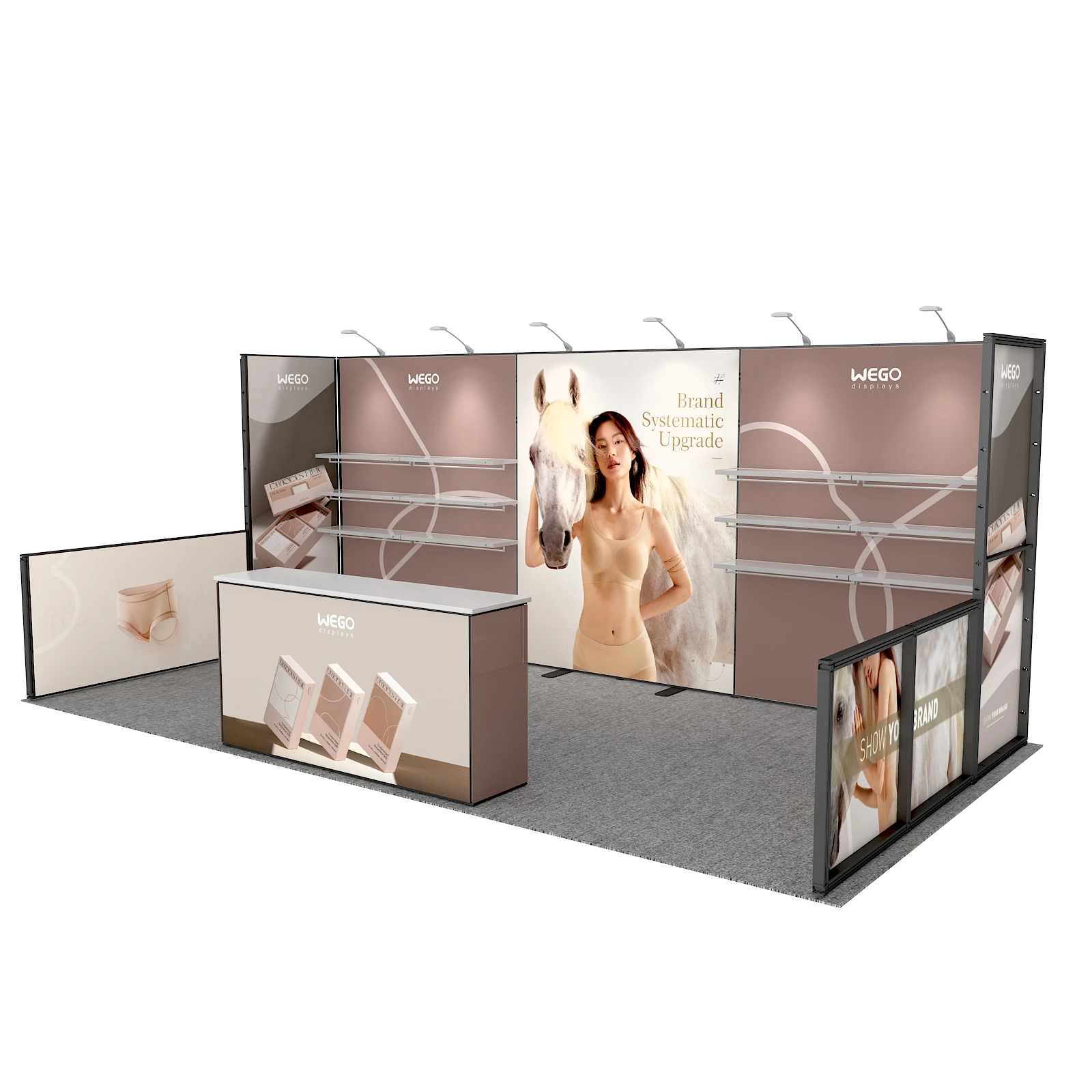 3x6 Trade Show Booth Display Stand Modular Exhibition Stand Popular in American 10x20 Fashion Booth