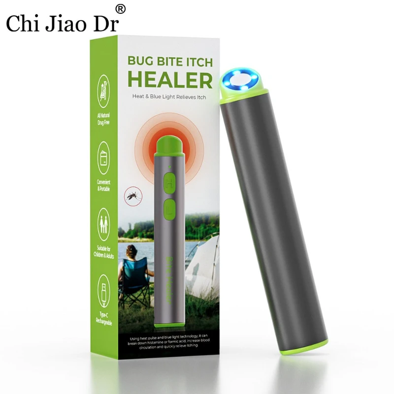 

ChiJiaoDr электрическое устройство против зуда для снятия укусов насекомых и укусов, перезаряжаемая USB портативная ручка против зуда на открытом воздухе