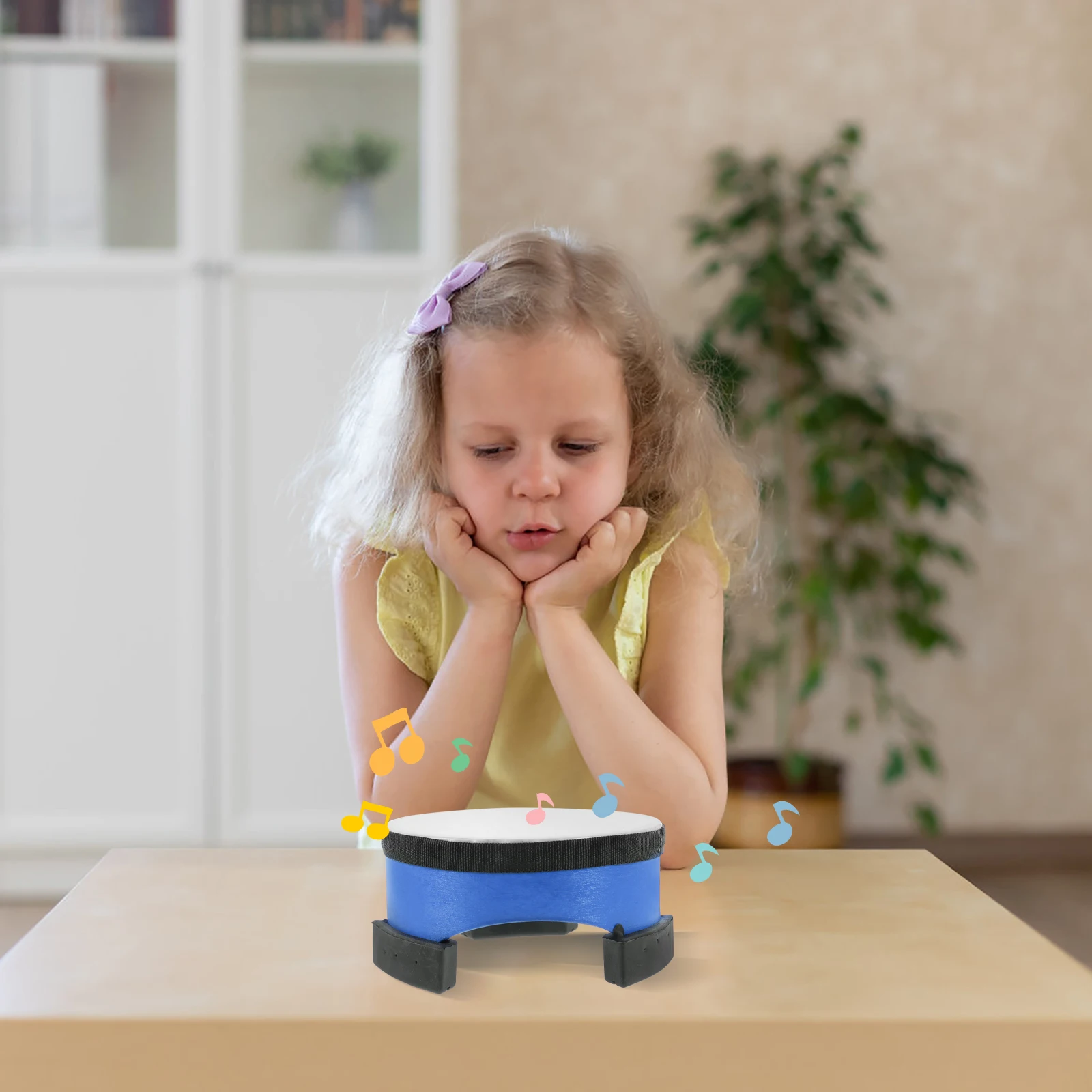 

1 Set Floor Drum Percussion Music Instrument For Kids Educational Rhythm Learning With Drumsticks Small Wear-Resistant Durable