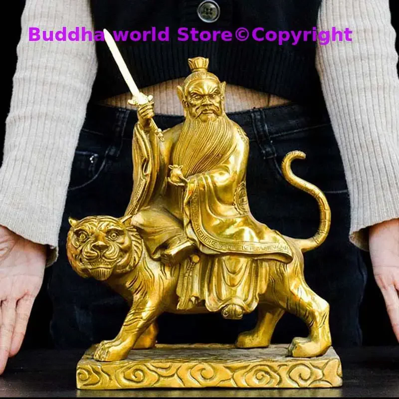 Large Tian Shi ZHANG DAOLING god BUDDHA copper statue Taoism Exorcise evil spirits worship FENG SHUI statue