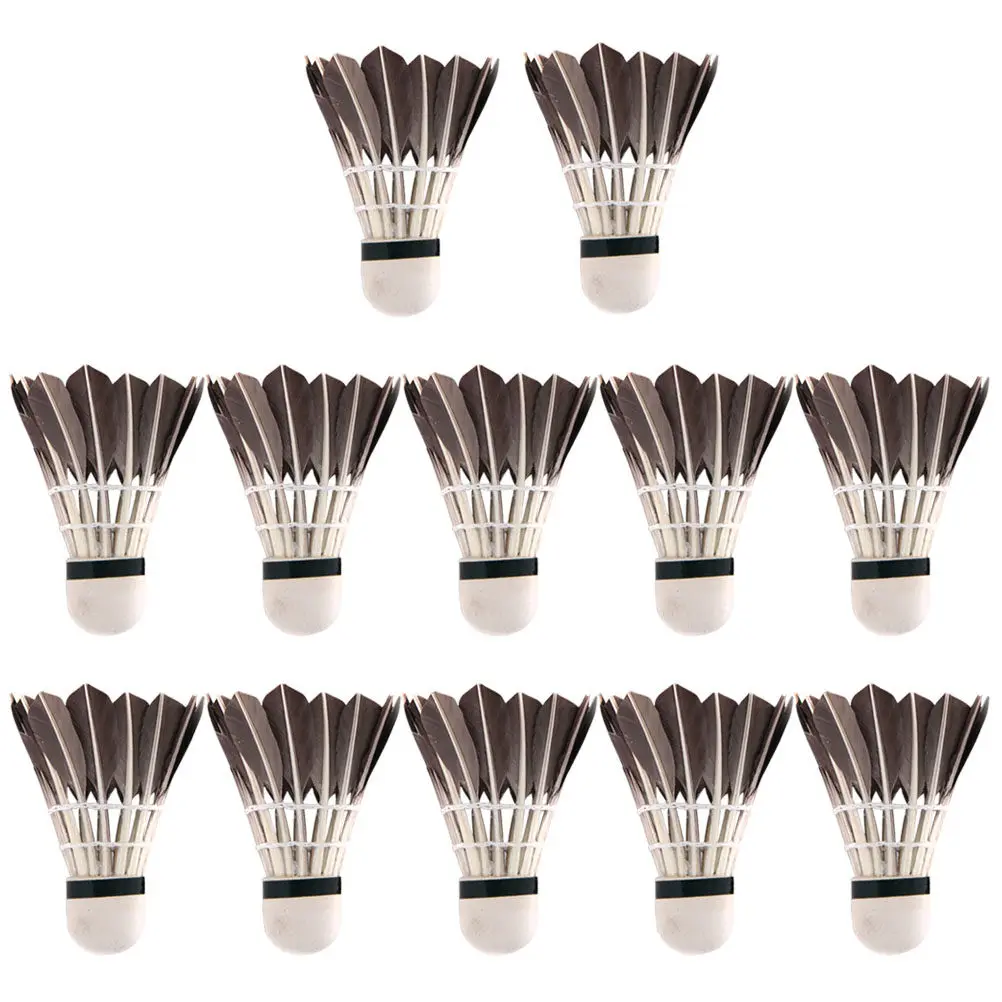 

12Pcs Advanced Badminton Shuttlecocks Optimized Aerodynamics Greater Durability Suitable for Beginners Trainers Family