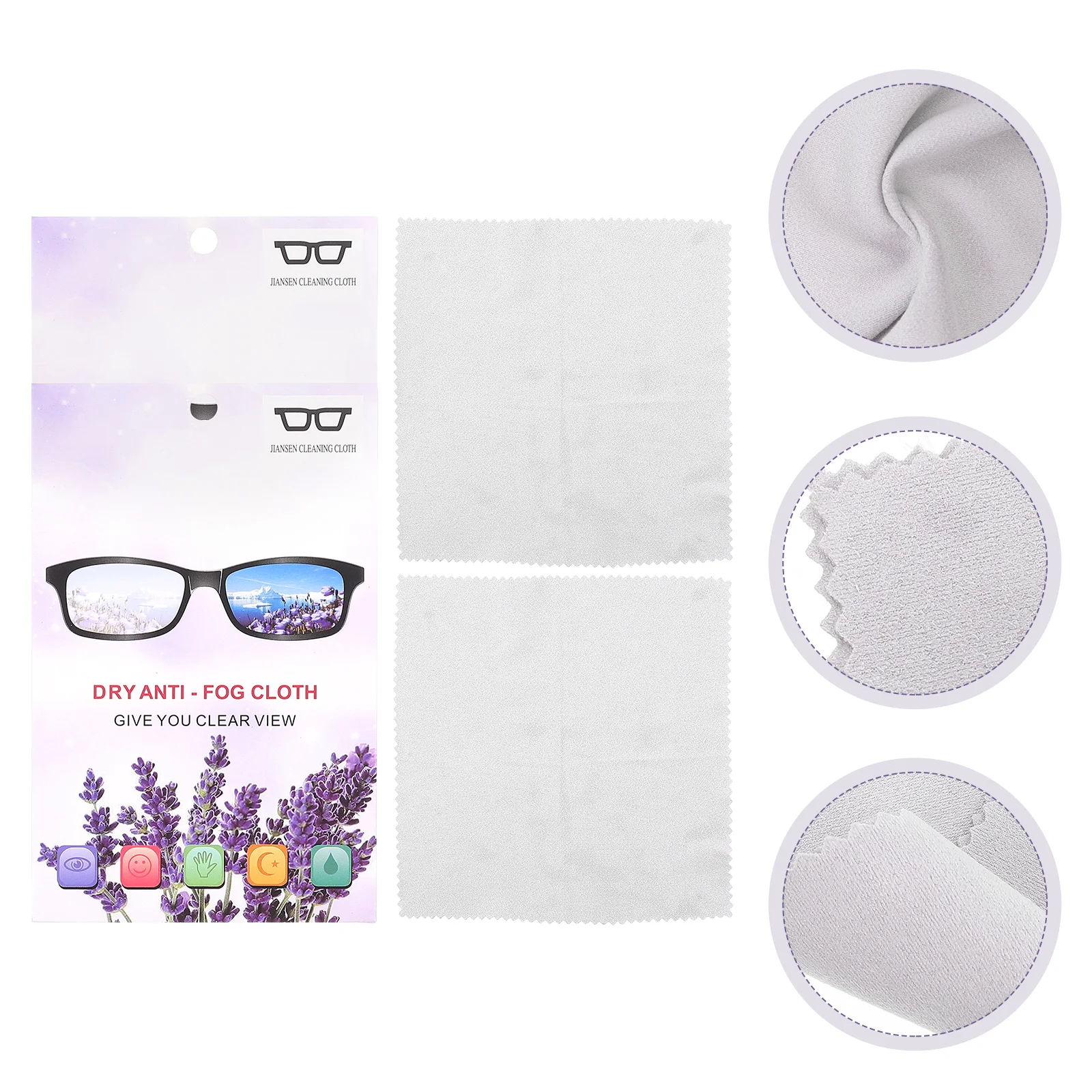 

2 Pcs Glasses Lens Wipes Shot Reusable Cleaners Anti-fog Eyeglasses Cloth Microfiber Cleaning Cloths Phone Screen