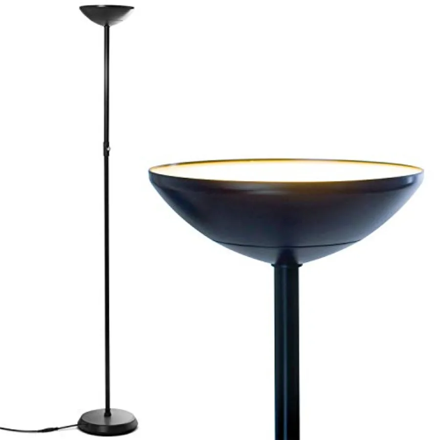 SkyLite LED Floor lamp Torchiere Super Bright Floor Lamp for Living Rooms and Offices - 3 Way Dimmable Tall Torch Lamp High Lum
