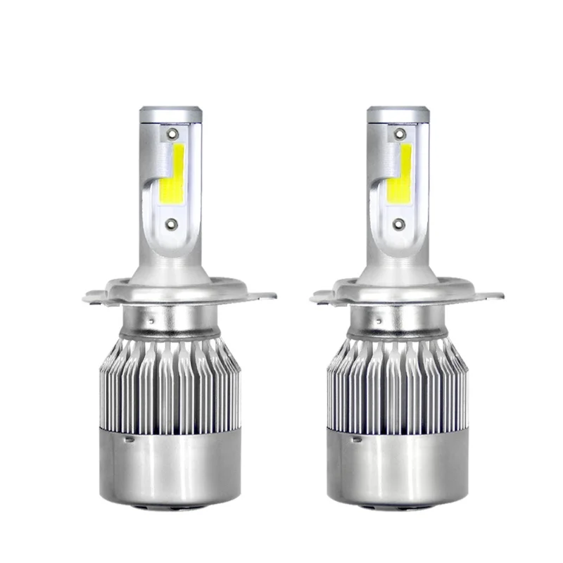 

2Pcs Car LED Headlight Bulbs LED Driving Lamp All-In-One Conversion Kit H4 36W 6000LM