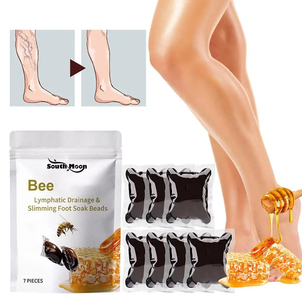 

7pcs/Bag Lukmlca Bee Lymphatic Drainage & Slimming Foot Soak Beads Feet Health Care