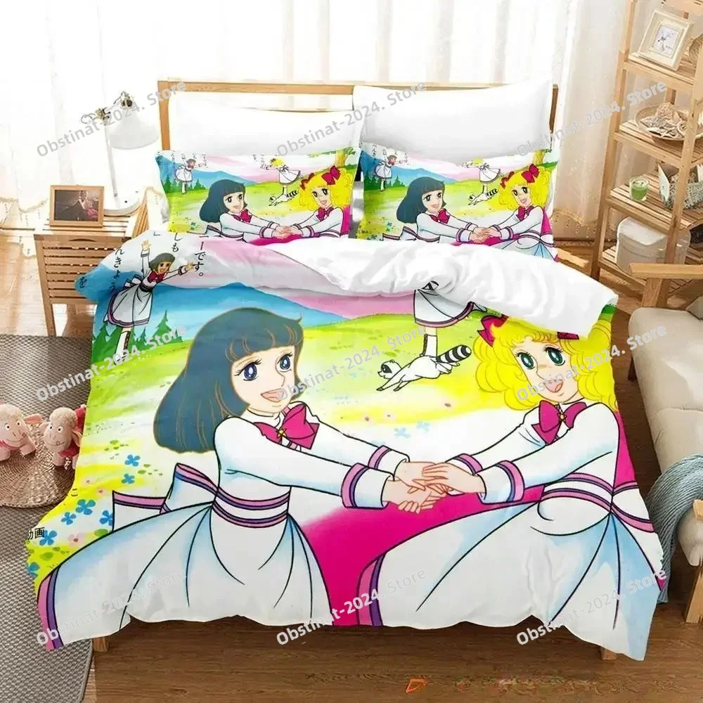 

Candy Candy Bedding Set Single Twin Full Queen King Size Bed Set Adult Kid Bedroom Duvet cover Sets 3D Print Anime Bed Sheet Set