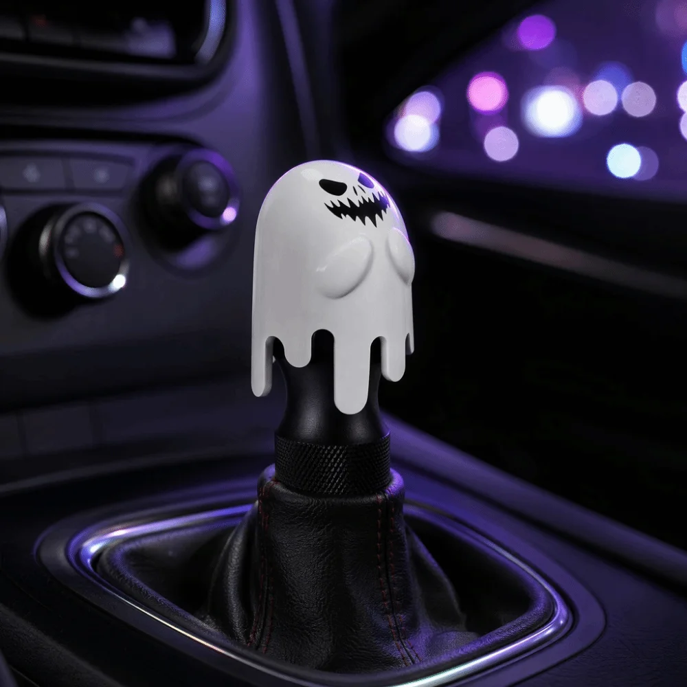 Twist-On Gear Knob Threaded Handle Threaded Mount Spirit Figure Decor Textured Base Universal Version Gear Shift Lever Handle