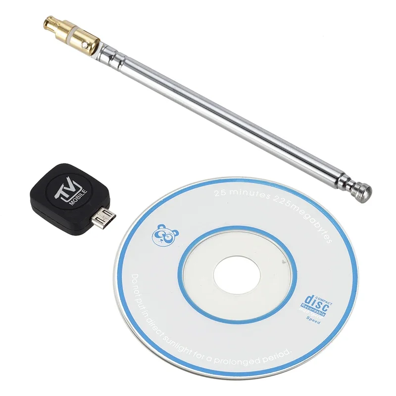 안드로이드 폰 태블릿용 디지털 USB 미니 TV 튜너 HD 마이크로 T 안테나 포함 수신기