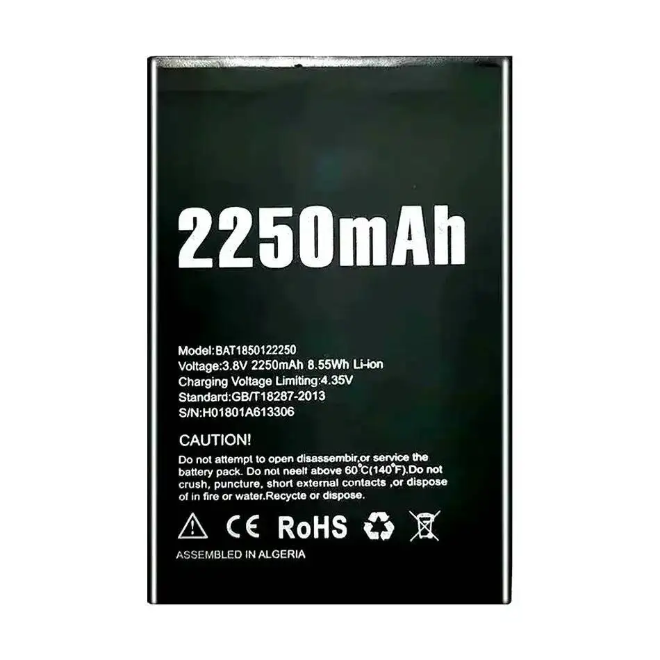 قسط استبدال BAT1850122250 2250Mah بطارية الهاتف المحمول قدرة عالية ل Doogee X11